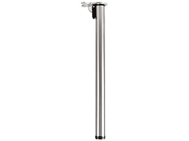 Amig - Pata Plegable de Acero Acabado en Cromado Mate Mod.17 para Mesas de Cocina o Comedor, Escritorio u Oficina con Ajuste de Altura de 10 mm | Medidas: Ø50 x 710 mm | Resistencia 15 kg / Pata