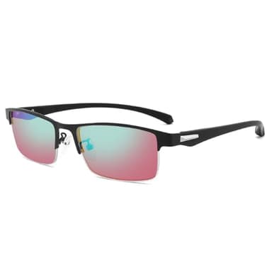 LANLANG Gafas daltónicas para hombre y mujer, color rojo y verde, gafas daltónicas para conducir, gafas daltónicas, montura TR, ligeras, Negro