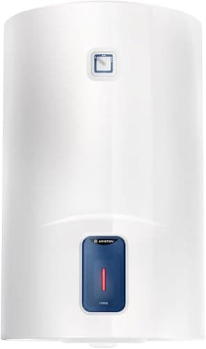 Ariston Lydos R - Termo Eléctrico 50 Litros, Calentador de Agua Eléctrico Vertical con Regulación Externa + Titanio en Depósito 48x45x56,8, Calentadores Instalación en España Eficiencia C Rango (A+/F)