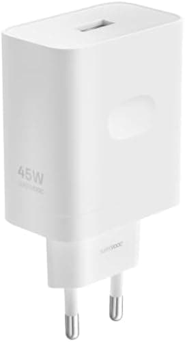 OPPO Cargador SUPERVOOC 45W - USB, Carga Rápida, Cargador Original OPPO, Cable no Incluido - Blanco