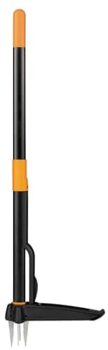 FISKARS Desbrozadora, Longitud: 90 cm, Cuchilla de acero inoxidable/Mango de plástico, Negro/Naranja, Solid, 1026652