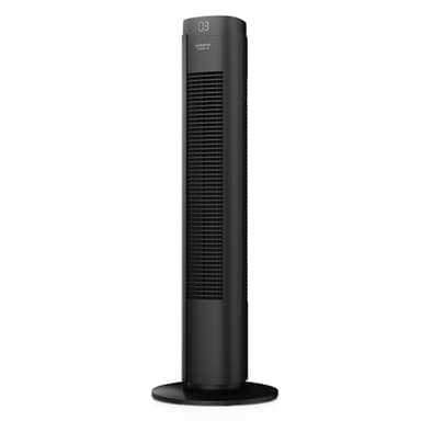 Taurus - Ventilador de torre Babel RCH 50W, Altura 86cm, 4 velocidades, 3 modos Normal/Brisa/Noche, Timer 9h, Auto Off, Oscilante, Mando a distancia, Slector táctil, Gris