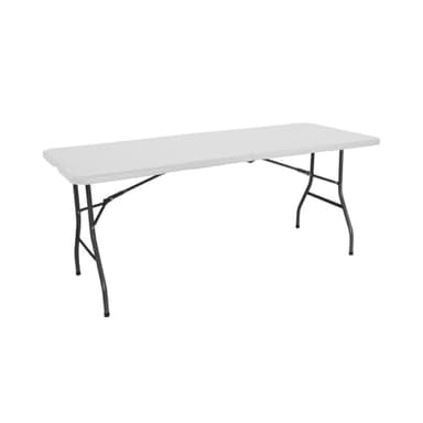 Nyana Home - Mesa Plegable Resina Reforzada Portátil y Segura | Ideal para Camping, Jardín y Eventos | Estructura de Acero y Pies Antideslizantes | Carga hasta 150kg (150x70x74 cm)