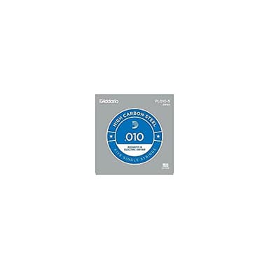 D'Addario PL010-5 Cuerda individual de acero liso para guitarra electrica/acustica, 5-Pack, 010