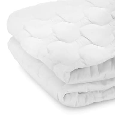HAPPERS Topper Fibra Hipoalergénica Blanco con Tacto Pluma 135x190x2 cm
