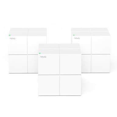 Tenda Nova MW6 Mesh Router Sistema WiFi de Red en Malla (Dual Band hasta 500 metros, Mu-MIMO, 2 Puertos Gigabit, Plug and Play, Funciona con Alexa, sustituye tu Repetidor de Red Tradicional) Pack 3