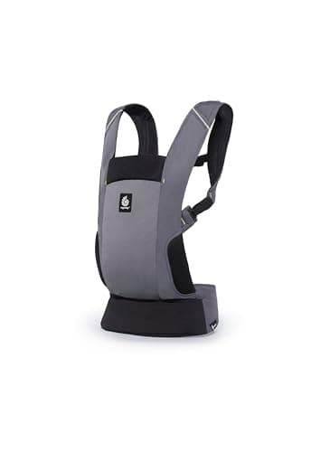 Ergobaby Portabebés Away, portabebés de viaje para bebés y niños pequeños (5,4-15,9 kg), portabebés ventral y portabebés dorsal de 2 posiciones, Graphite Grey