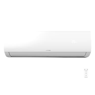 Cecotec Aire Acondicionado Split AirClima 12000 Smartfresh. 12000 BTU, Motor DC, Bomba de calor, Mando a distancia, Pantalla LED, Sistema Inverter, 5 Modos, 8 Velocidades, Cobertura 22 m2