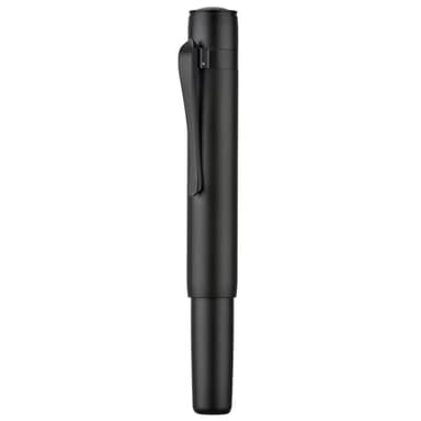 Hongdian M2 Black Forest Mini Pluma Estilográfica, Pluma de Viaje de Bolsillo Corto de Aluminio de Forma Suave Media y Forma Elegante (Negro Mate)