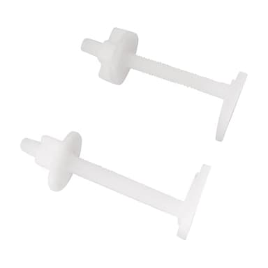 SOMATHERM FOR YOU - Solapa fijación WC con dos tornillos y dos tuercas de cabeza cuadrada - plast