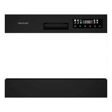 Cecotec Lavavajillas Compacto Libre Instalación 6 cubiertos Bolero Aguazero 2300. 6 Cubiertos, 8 Programas, Clase D, Colour Touch Panel, Machine Care, Delay Start, Función Pre-Wash, Dry+, Germ Shield