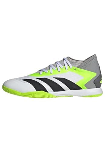 adidas Predator Accuracy.3 Indoor Boots, Botas de fútbol Unisex Adulto, Cloud White/Core Black/Lucid Lemon, 44 2/3 EU