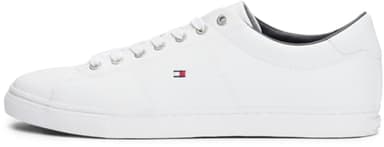 Tommy Hilfiger Essential Leather Sneaker Fm0fm02157, Zapatilla con Suela Cupsole Hombre, Blanco, 43 EU
