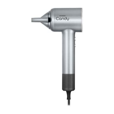 Artero Candy Secador de mano Bldc. Reduce la fatiga y mejora la comodidad en jornadas largas. Brushless. 1600W. Tamaño Ultra-Compacto y ligero. (Gris)