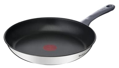 Tefal Daily Cook - Sartén de 26 cm | Apto inducción, antiadherente, revestimiento titanio, Thermo-signal, sin PFOA, apto lavavajillas y horno, acero inoxidable