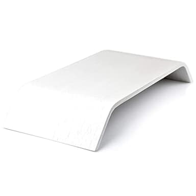 Valiai Soporte de TV de madera resistente, soporte para ordenador portátil, soporte para tableta, soporte para ordenador elevado, estilo escandinavo, soporte para monitor, color roble claro (blanco)