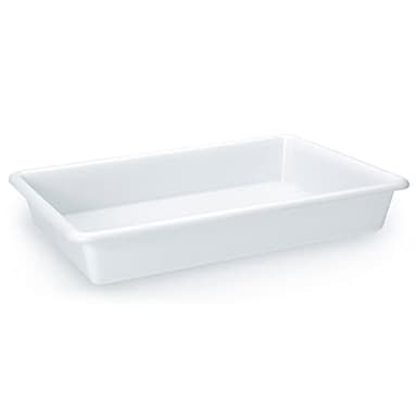 Tradineur - Bandeja frigorífica de Almacenamiento, plástico, Reutilizable, Servir Comida, Aperitivos, Fabricado en España - 13 litros - 54 x 39,5 x 8,5 cm – Blanco