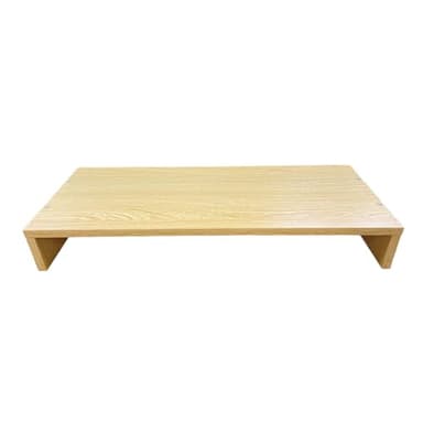 Acomoda Textil – Soporte para Monitor de Madera 49x19x7 cm . Elevador de Pantalla Ordenador y Televisión para Escritorio, Oficina y Despacho Organizador de Espacio.