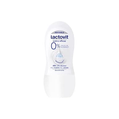 Lactovit Desodorante Extra Eficaz En Roll On Sin Sales De Aluminio, 0% Alcohol, Anti-irritaciones Y 48h De Eficacia, 50 ml