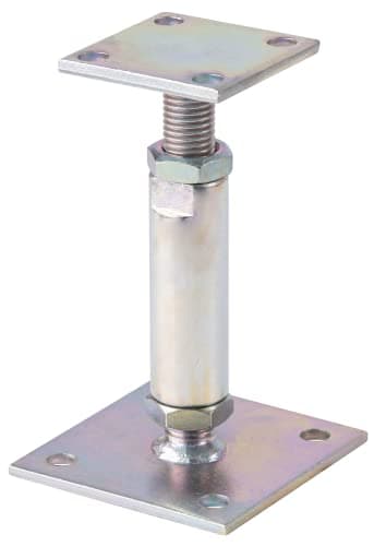 Alberts 212391 Anclaje para postes, De altura regulable, para atornillar, Galvanizado, pasivado con capa gruesa, Altura 150-190 mm