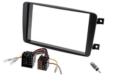 Audioproject A232 – Auto Radio de Radio Doble DIN Set de instalación Mercedes Clase C W203, CLK W209, Viano, Vito Marco de Montaje Adaptador de Radio Adaptador de Antena ISO DIN