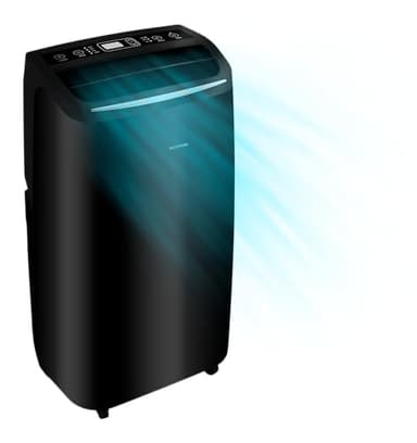 INFINITON Aire Acondicionado PORTATIL PAC-A35N - 3500 Frigorias, Frio y Calor, A, Display LED, Mando a Distancia, Deshumificador, Modo SLEEP, Incluye Kit de instalación para Ventanas