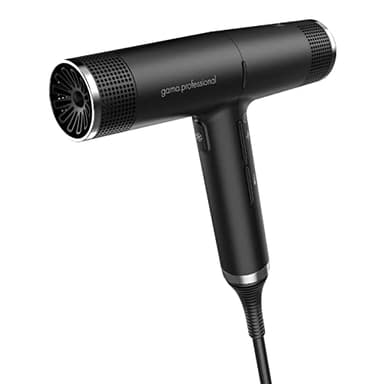 GA.MA Italy Professional, Secador de Pelo iQ Perfect, Secador ultraligero con Motor inteligente sin escobillas, tecnología Oxy-Active para un Pelo brillante, 1600 W de potencia, Color Negro