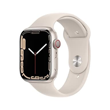 Apple Watch Series 7 (GPS + Celular, 45MM) - Carcasa de Aluminio Starlight con Banda Deportiva Starlight (Reacondicionado)