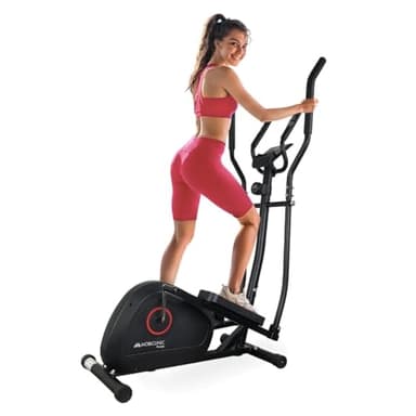 Mobiclinic, Bicicleta elíptica, 8 Niveles de Resistencia, Pantalla LCD, hasta 100 kgs, Modelo Atlas, Agarre Acolchado, Pedales Antideslizantes, Rueda 4kgs, Fitness en casa