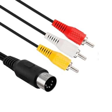 WICAREYO 1.8M/6FT AV Audio Video Composite TV Cable para Genesis 1-Original MK1601 Primera Versión de 16 bits