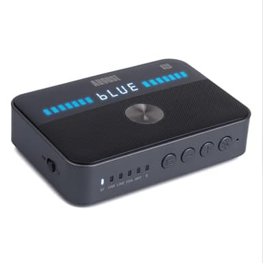 August MR285 Transmisor y Receptor Bluetooth para AUX, RCA, Óptico, Coaxial y USB - NFC Adaptador Bluetooth Audio para TV, Auriculares - Batería Recargable, Audio Dual y Multipunto, Bypass por Cable