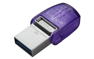 Kingston DataTraveler microDuo 3C Unidad Flash USB256GB USBGen 3 Type-C y Type-A - DTDUO3CG3/256GB, Morado