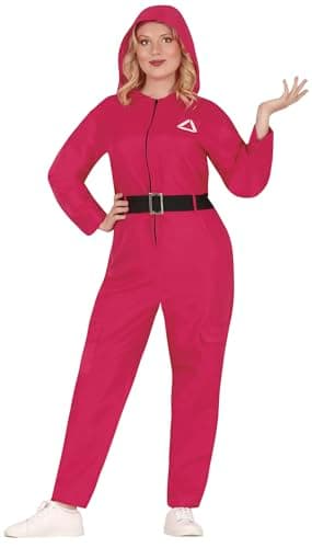 Fiestas Guirca Disfraz Gamer Mono Rojo con Capucha Mujer Adulta Talla L 42-44