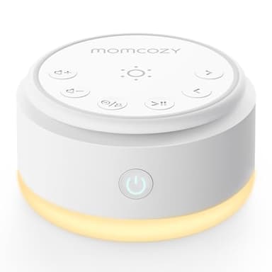 Momcozy Máquina de Sonido para Bebé-20 Sonidos Relajantes y Luz Táctil Ruido Blanco Portátil para Niños y Adultos, Temporizador de Dormir y Memoria | Compañero de Viaje Ideal |Shower Gifts(Amarillo)