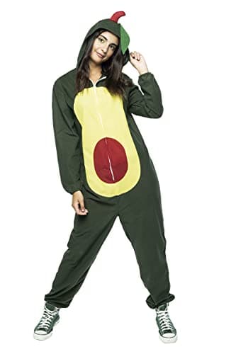 Rubies Disfraz Aguacate para adulto, Unisex, talla Única, Jumpsuit con capucha, original halloween, carnaval, fiestas, despedida de soltero, Cosplay y cumpleaños.