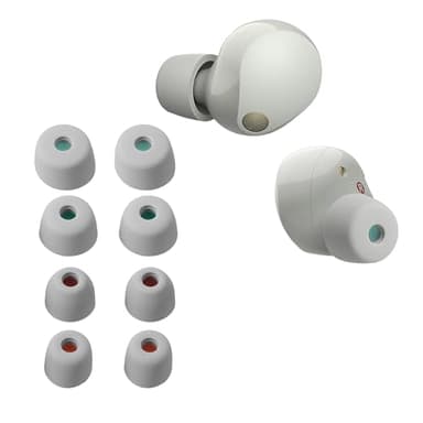 kwmobile 8X Almohadillas Compatible con Sony WF-1000XM5 / WF-1000XM4 - Almohadilla de Silicona para Auriculares - 4 tamaños