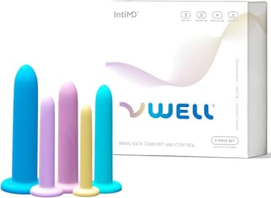 Juego de entrenador de dilatador muscular del piso pélvico de silicona de VWELL (sistema completo de 5 kits)
