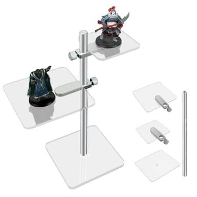 Byhoo DND - Soporte de vuelo, elevadores de combate en miniaturas voladoras, plataformas de miniaturas acrílicas para DND, ajustable para varias alturas, accesorios ideales para terreno DND, regalo