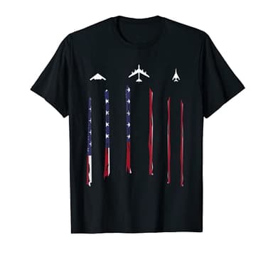 Camiseta B-2 Spirit B-1 Lancer B-52 Bomber Airplane Camiseta