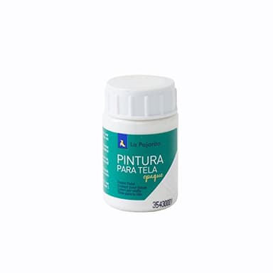 Pintura para Tela Opaque To-01 Blanco 35ML La Pajarita, Pintura de aplicación directa sobre tela