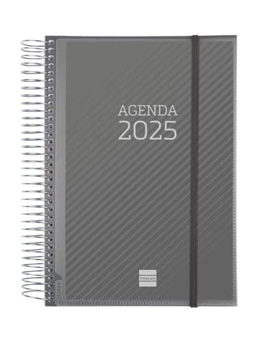 Finocam - Agenda Espiral Personalizable Basics 2025 1 Día Página Enero 2025 - Diciembre 2025 (12 meses) Español