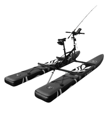 Spatium Bicicleta Acuática Bote Inflable A Pedales Bote Inflable de Pesca a Pedales Libere su Mano y Disfrute del Agua y la Pesca Water Bike Gris