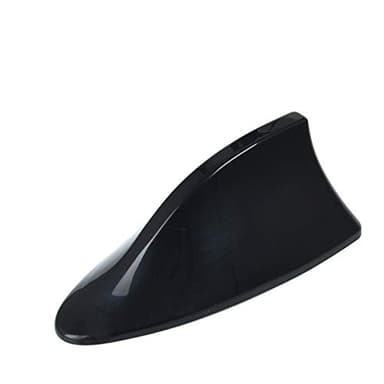 Elinala - Antena de tiburón, Antena de Aleta de tiburón, Antena de recepción de señal de Radio FM/Am Universal, Impermeable, autoadhesiva, en Forma de Diario de tiburón, Color Negro