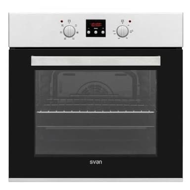 Svan Horno MultifunciónCon Ventilador Inox SHM6700DX. Capacidad 69 Litros, 2300W, 6 Programas, Interior Esmaltado, Fácil Limpieza, Display LED Manual, Eficiencia Energética Clase A