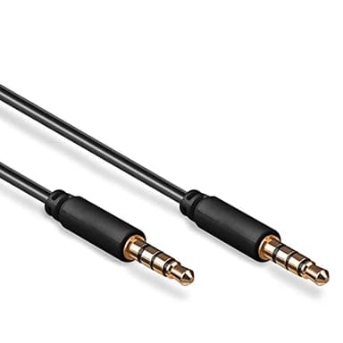 Goobay Cable AUX, cable de audio, cable de conexión, cable de jack, conector de 3,5 mm (4 pines, estéreo) > Jack 3, 5 mm (4 pines, estéreo), 4 pines, 2 metros, negro