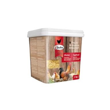 Quiko Hobby Farming Comida de Huevo 2 kg - Pienso Concentrado Rico en proteínas para Pollos, codornices y Aves de Corral como Las gallinas ponedoras - con vitaminas y Miel