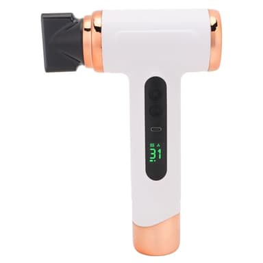 Secador de pelo con batería, secador de pelo con batería de 15.000 mAh, 200 W, portátil, recargable, con carga USB, para dormitorios universitarios, secado rápido del cabello (blanco)