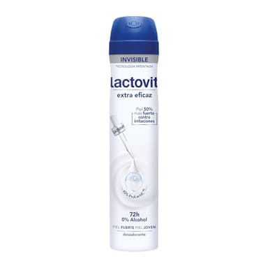 Lactovit - Desodorante Extra Eficaz con Microcápsulas Protect, 0% Alcohol, Anti-irritaciones y Eficacia 48H, El ambalaje puede variar