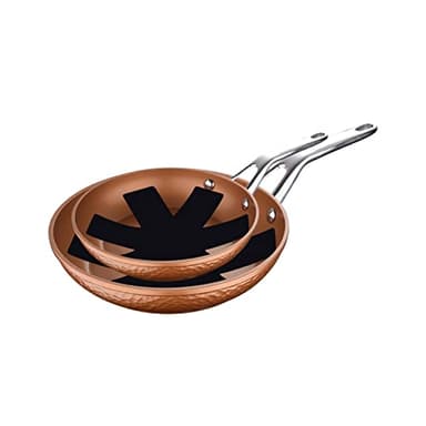 SAN IGNACIO Origen | Sartenes Antiadherentes | Set de 2 Piezas de 16 y 24 cm de Diámetro y 2 Protectores | Fabricadas con Aluminio Forjado | Juego de Sartenes | Aptas para Todo Tipo de Cocinas