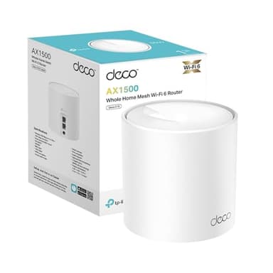 [Nuevo] TP-Link Deco X10(1-Pack)|AX1500 Whole Home Mesh Wi-Fi 6 System-Cobertura hasta 360 m2, 3X Puertos GigabIt por Unidad, Banda 160MHz Canal, ODFMA, 1024QAM, Color Blanco